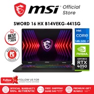 MSI Laptop Sword 16 HX B14VEKG-441SG Gaming Laptop / Intel Core i7 processor 14650HX / GeForce RTX 4050
