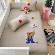 YEYA ชุดผ้าม่านเตียงลายการ์ตูนน่ารักพร้อมผ้าขนหนูสำหรับเด็กและนักเรียน