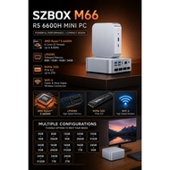 SZBOX M66 Mini PC AMD Ryzen 5 6600H LPDDR5 NVMe PCIe 3.0 WiFi 6 Windows Mini Computer 8GB/12GB/16GB/