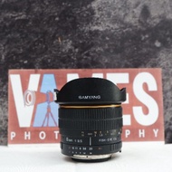 Samyang 8mm Nikon Fisheye F13.5 Lens For DSLR Cameras - Wide Lens Like New