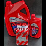 SET PTT DYNAMIC PLUS 15w-40 ขนาด 7 ลิตร(6+1 ลิตร)+กรองเครื่อง Oil Filter TOYOTA HILUX MIGHTY-X, TIGE