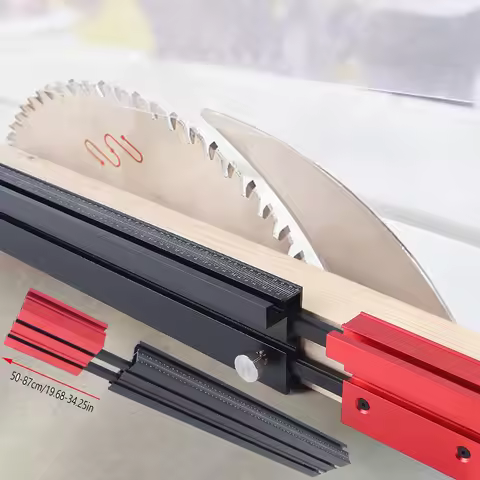 MM&Inch 75 Type Telescoping Aluminum Profile Router Fence T-Track Table Saw Fence Woodworking T-Slot