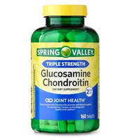 Spring Valley Triple Strength Glucosamine Chondroitin Joint Health Dietary Supplement Tablets, 160 C