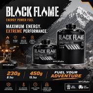 (MADE IN KOREA) BLACK FLAME Butane Gas Cartridge 230g  / 450g (Original) EN417 Screw Type