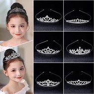 Ready Stock Kids Rhinestone Princess Crown Hair Hoop Mahkota Rambut Permata Budak Perempuan