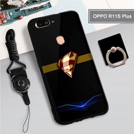 Casing for OPPO R11S Plus New Fashion Full Protection Cotton Style Silica Gel Soft Phone Cover for OPPO Phone Case with Free Rope &amp; Ring Holder