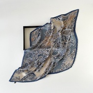 70-pleated Square Scarf Scarf For Women In Spring And Autumn Summer Korea Dongdaemun Pleated Decorat