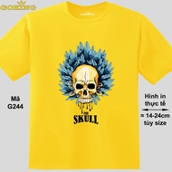 CNY, buy 1 get 5 free gifts. THE SKULL, code G244. T-shirts for men and women (children's size 1 get