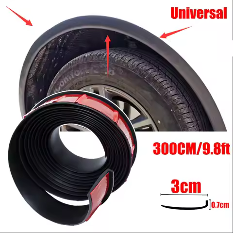 9.8ft Universal Fender Flares Car Wheel Arches Wing Expander Arch Eyebrow Mudguard Lip Kit Protector