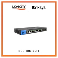 Linksys LGS310MPC-EU 8-Port Managed Gigabit PoE+ Switch with 2 1G SFP Uplinks 110W