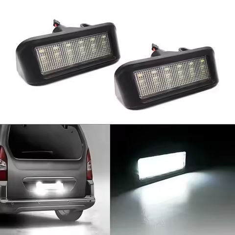 1/2Pcs LED Rear License Plate Light for Peugeot Expert Partner Traveller Rifter Ranch Citroen Berlin