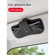 Car PU Leather Sunglasses Box Glasses Clip For HongQi H5 H7 HS5 E-HS3 HS7 PHEV H9 E-QM5