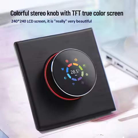 Qiumi Smart Wifi Color Knob Thermostat Air Conditioning Temperature Controller Works with Alexa Goog