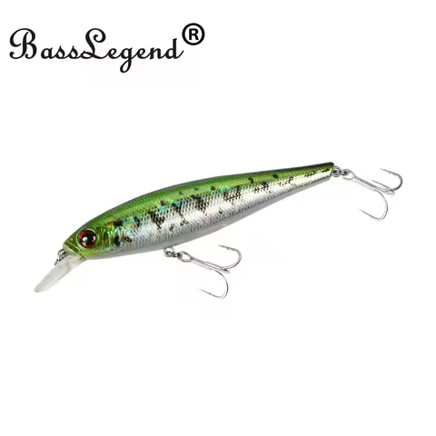 BassLegend Fishing Suspending Jerkbait Squad Balisong Minnow Bass Pike Trout Lure 100 SP Rattle Soun