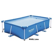 Swimming Pool Bestway 2.6 Meter Rectangular Large Swimming Pool Above Ground Rectangular PVC Materia