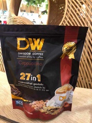 กาแฟดีวัลด้อม Dw Dwisdom coffee เชต 3 ห่อ กาแฟอาร้าบีก้าแท้ สูตรเข้มข้น ผสรสารสกัดจากตังถั่งเชา เห็ด