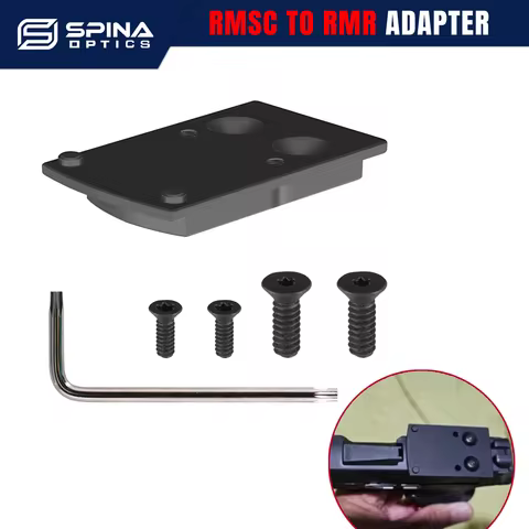 SPINA OPTICS RMSC-to-HS407C/507C Red Dot Adapter Plate for G48 MOS/43X & P365X/XL - Low-Profile Alum