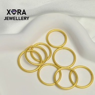 XERA 999 Ancient Plain Ring | 24K/999足金古法素圈戒指 ｜999 Gold Ring | 999 Gold Matt Ring