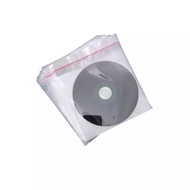 Clear PP Plastic CD/DVD Sleeve Adhesive PVC Sleeve Transparent Folder With CD Sleeves 100pcs pack