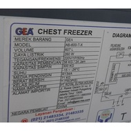 Gea Chest Freezer Box Garansi - 607 L - Ab-600-Tx / Ab 600 Tx