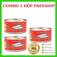 [THƠM NGON] Cá hộp cá nục sốt cà cá trích Cá hộp - Two Dragons - thơm ngon bổ rẻ 185gram cá hộp 3 cô