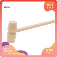YX 5Pcs Mini Wooden Unpainted Hammer Mallet Pounding Gavel Kids Educational Toy