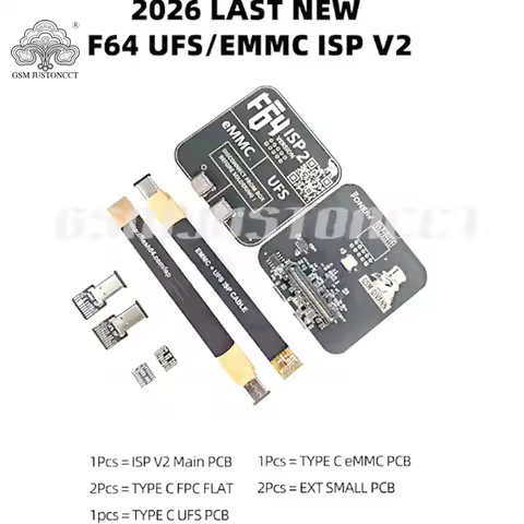 F64 Box F64 EMMC AND UFS 2 IN 1 V2 Adapter with EMMC +UFS ISP Cable