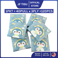 Baby Penguin Cartoon Pocket Tissue 160 Sheets 4 Ply Handkerchief Tissue Travel