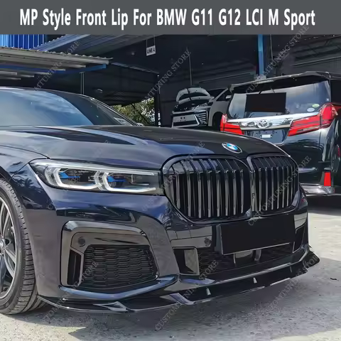 Gloss Black MP Style Front Bumper Splitter Lip Spoiler For Bmw G11 G12 740i 750i Li M760Li M Sport 2
