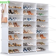 EPOCH Shoe Storage Cabinet, Adjustable Space Saver Shoe Organizer, Covered Detachable Extra Large Free Standing Shoe Shelves Bedroom