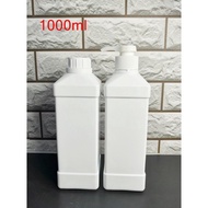 1 Litre Bottle with Pump Head 38MM/with Cap Closure/HDPE Bottle Set/One Set Bottle