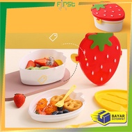 FH-C778 750ML Strawberry Pattern Lunch Box Double Layer Character Lunch Box Set Free Spoon Fork