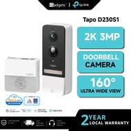TP-LINK TAPO D230S1 WIFI 2K+ 4MP 5200MAH BATTERY VIDEO CAMERA DOORBELL KIT SMART DOORBELL (TAPO D230