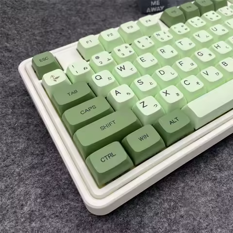 Matcha Green Japanese Korean Russian Thailand Keycaps For MX Switch Mechanical keyboard XDA Profile 