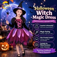SUBEI1 Gothic Witch Halloween Costume - Whimsical Party Outfit