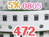 10pcs Chip resistor smd 472 size 0805 4,7k ohm 4.7kohm japan