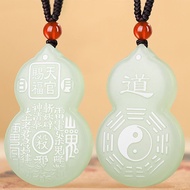 Heavenly Official Blessing Pendant Blue White Jade Gourd Pendant Men Women Style Mountain Ghost Tali