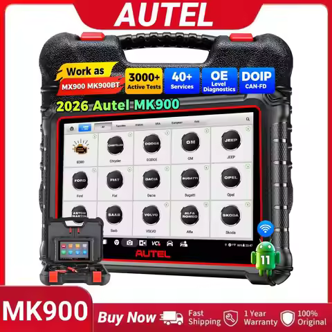 2026 Newest Autel MaxiCOM MK900 MK900BT MK900TS Car OBD2 Scanner Tools 3K+ Active Tests 40+ Service 