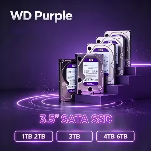 Genuine Western Digital WD Purple 3.5" SATA Surveillance HDD 1TB 2TB 3TB 4TB 6TB Hard Disk For Secur
