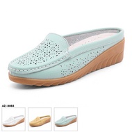 2018 Summer Woman Shoes High Heel Slippers  Genuine Leather Causal Shoes