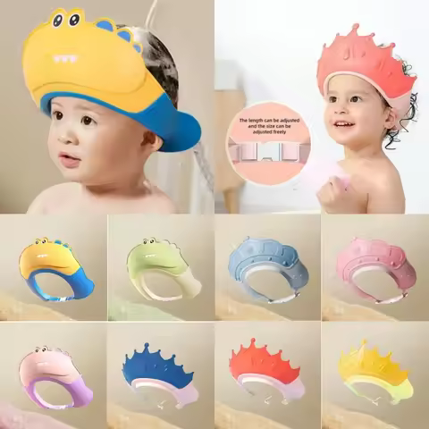 Baby Shower Cap Adjustable Hair Wash Hat for Newborn Baby Goods Infant Ear Protection Kids Shampoo S