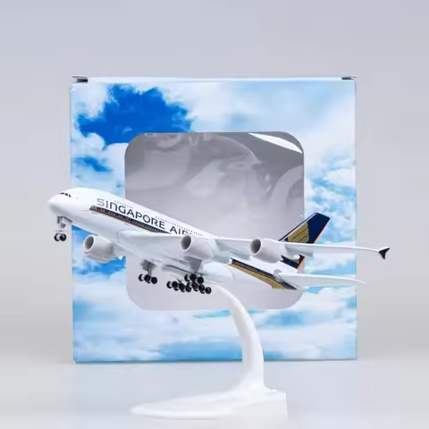 Metal Scale Aircraft Singapore A380 Airplane Model Miniature Plane Toy18cm Alloy Metal Airbus 380 Di