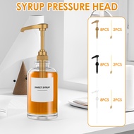 8 Pcs Enduring Syrup Pump Coffee Syrup Injector Compatible with 25.4 oz/750ml Bottle Practical Coffe