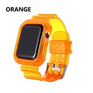 [Ready Stock] 38mm 40mm 42mm 44mm 41mm 45mm Jelly Strap For iWatch Series 7 SE 6 5 4 3 2 1 iwatch Sm