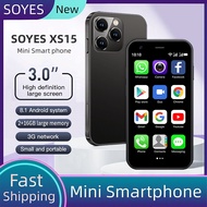 2024 New SOYES XS15 Mini 3G Smartphone Quad Core 3.0Inches HD Screen 2GB RAM 16GB ROM WIFI Hotspot Bluetooth GPS 1000mAh Android Dual SIM Small Mobile phone