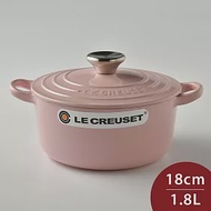 Le Creuset 琺瑯鑄鐵圓鍋 18cm 1.8L 雪紡粉 法國製