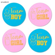 erudent 24pcs/set Team Boy Team Girl Stickers Boy or Girl Vote Sticker for Gender Reveal new