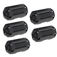 (LCW3) 50 Pcs Movable 7mm Inner Diameter Black Ferrite Core Ring Cable Clip