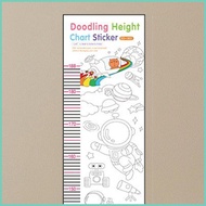 Wall Measurement for Height Kids Doodling Height Measuring Sticker Multi-Function Interactive Wipeab