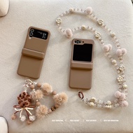 Casing for Samsung Galaxy Z Flip 4 Z Flip 5 Business Classic Z Flip4 Z Flip3 With Card Slot Phone Ca